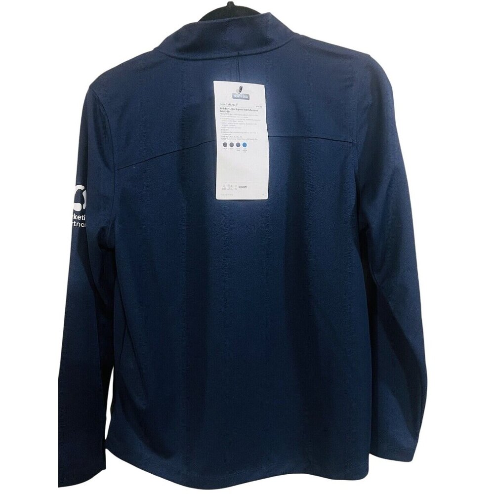 North End Womens Activewear Coolcore Tech 1/4 Zip Classic Navy Medium Pullover - Picture 2 of 3